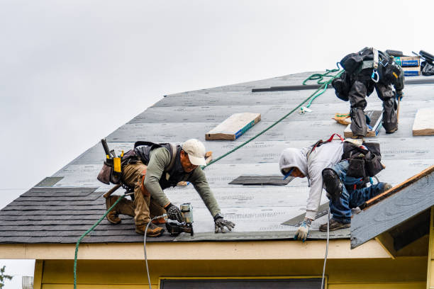 Professional Emergency Roof Repair technician working in Medfield, MA